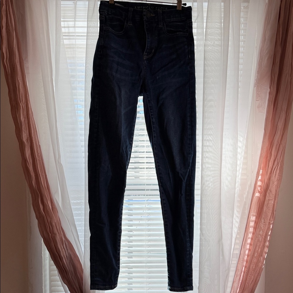 American Eagle - Women's Dark Blue Jeans - non distressed - skinny jeans
